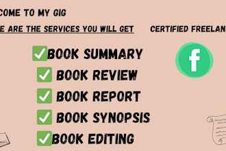 write articles, detailed book reports, synopsis, reviews, and book summary