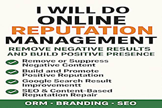 online reputation management, ORM, positive reputation build