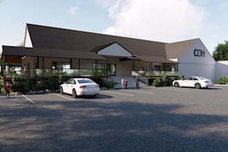 design 3d cgi church, mosque, shul, temple, synagogue with realistic rendering