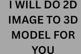 convert 2d drawing image into stl files 3d model for toys, products, 3d printing