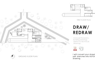 create 2d architectural floorplan design
