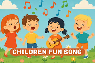 write sing children song nursery rhyme kids music lullaby youtube female singer