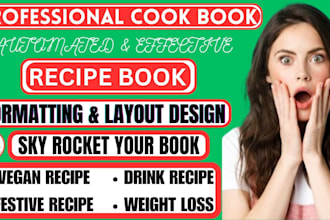 write quality cookbook recipe book, cookbook design, cookbook formatting, ebook