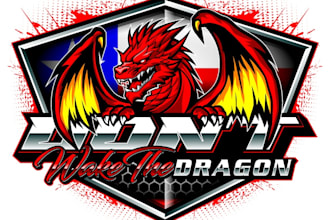 design a modern dragon logo