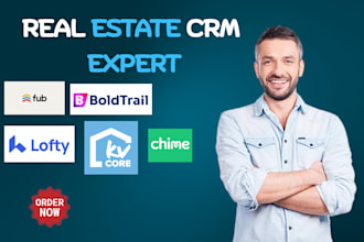 set up real estate CRM, idx websites, lofty, kvcore, follow up boss