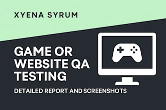 test your game or website and provide a detailed QA report