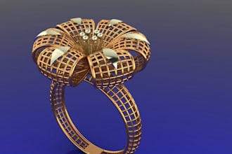 do 3d lattice model, object, human, jewelry design, and animation for printing