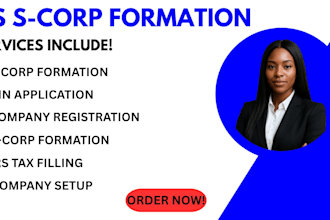 form your us s corp with ein, irs filing, and full documentation