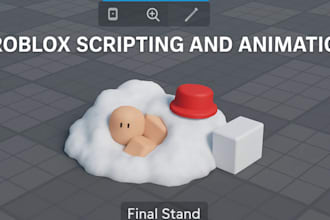 develop your roblox game, scripts, animations, cutscenes, builds, maps