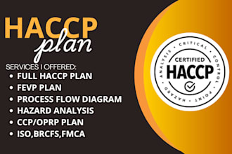 create complete haccp food safety plans with forms and allergen controls