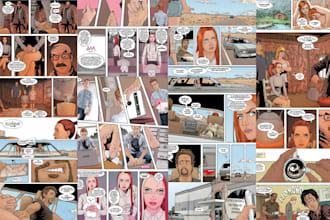 draw comic book page graphic novel nsfw comic book artist illustrate storyboard