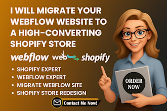 migrate your webflow website to a highly converting shopify store