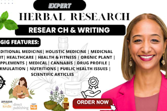 write medical ebook research, herbal medicine, traditional, holistic, cannabis