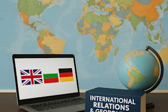 write professional articles on international relations and geopolitics