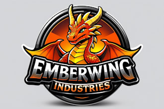 make dragon mascot logo for your company