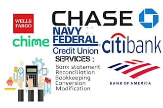 do reconcile bank statement PDF to editable format