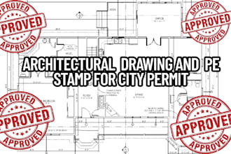 draw architectural plan structural mep structural plan adu pe stamp for permit
