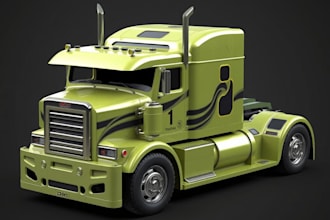 do 3d truck,3d vehicle,3d car model for 3d printing, 3d truck prototype