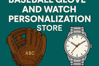 design custom baseball glove and watch personalization store