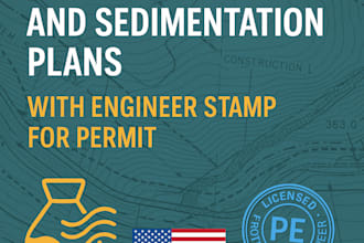 design erosion control and sedimentation plans with engineer stamp for permit