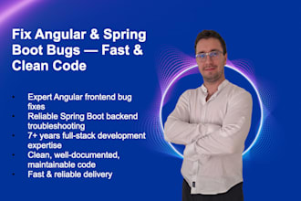 fix bugs in your full stack spring and angular web app