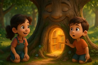 do 3d children illustration, childrens book, story book, picture book, comics