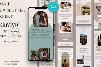 create an editable canva newsletter klaviyo hubspot mailchimp email template