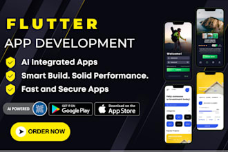 build your flutter mobile app for android and ios with clean UI and ai features