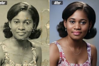 enhance, image restore and upscale low quality photo
