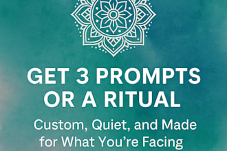 create 3 custom prompts or rituals for burnout and stress
