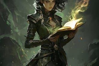 create a d and d character art and dnd art