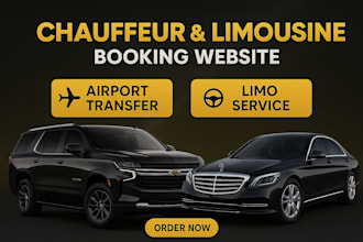 design responsive taxi, chauffeur, limousine booking website