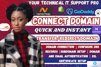 connect domain to any site transfer or redirect godaddy domain, shopify and dns
