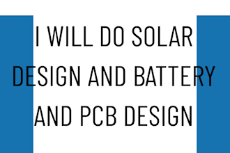 do solar design battery design circuit design and pcb design