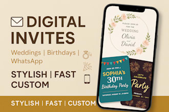 create custom digital invites for whatsapp, instagram and email