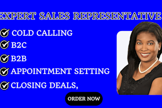 be sales representative online sales leads generation cold calling sales closer