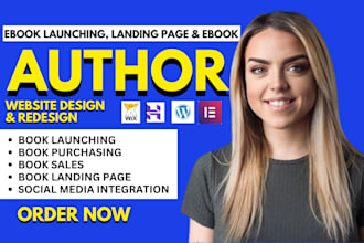 design book author website ebook website children book sales landing page