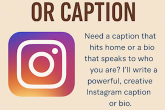 write a soulful, creative instagram bio or caption