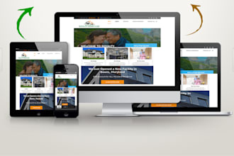 design home care website, assisted living, senior care healthcare nemt website