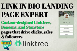 build a high converting link in bio landing page like linktree, stanstore