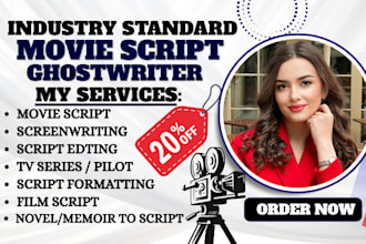 ghostwrite movie script screenplay film script screenwriting script editing