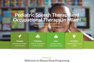 create a professional squarespace website for pediatric therapy services