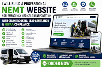 build a professional nemt website, non emergency medical transportation website