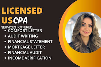 write comfort letters audits income verification and financial statements