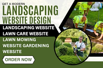 design professional landscaping website lawncare lawn mowing  gardening website