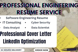 write engineering resume CV linkedin for engineer  roles