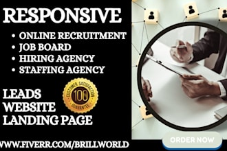 design online recruitment website job board hiring  HR staffing agency website