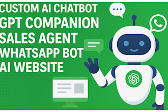 build custom ai chatbot gpt companion sales agent whatsapp bot  ai website