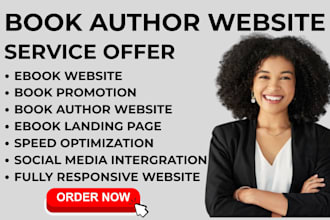book author website redesign author website design ebook website landing page