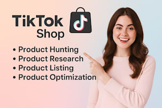 provide tiktok shop product research and influencer outreach